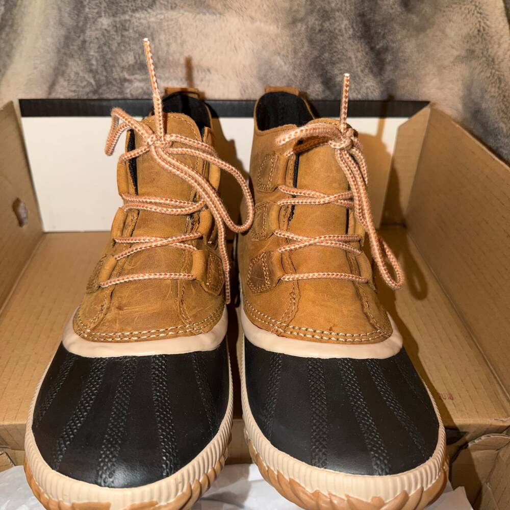 NIB Sorel Out 'N About Plus Tall Waterproof Boots in Elk Brown, Women's Size 7.5 - Picture 3 of 6